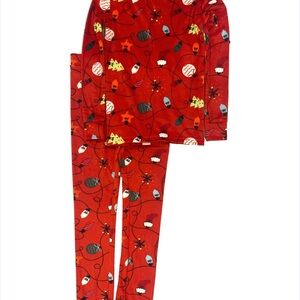 Cat & Jack Red Holiday Kids Pajama Set